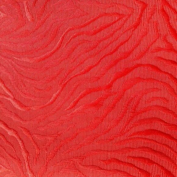 Ellen Tracy Sheath Dress V-neck Keyhole Cutouts Animal Textured Pockets Orange - Picture 6 of 12